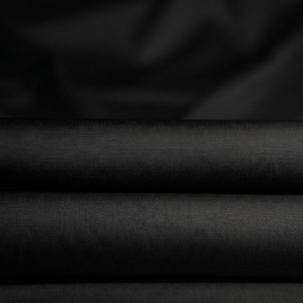 Jet Black Cotton Suit