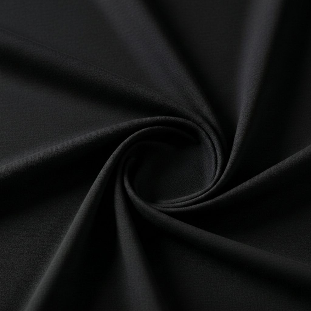 Jet Black Cotton Suit